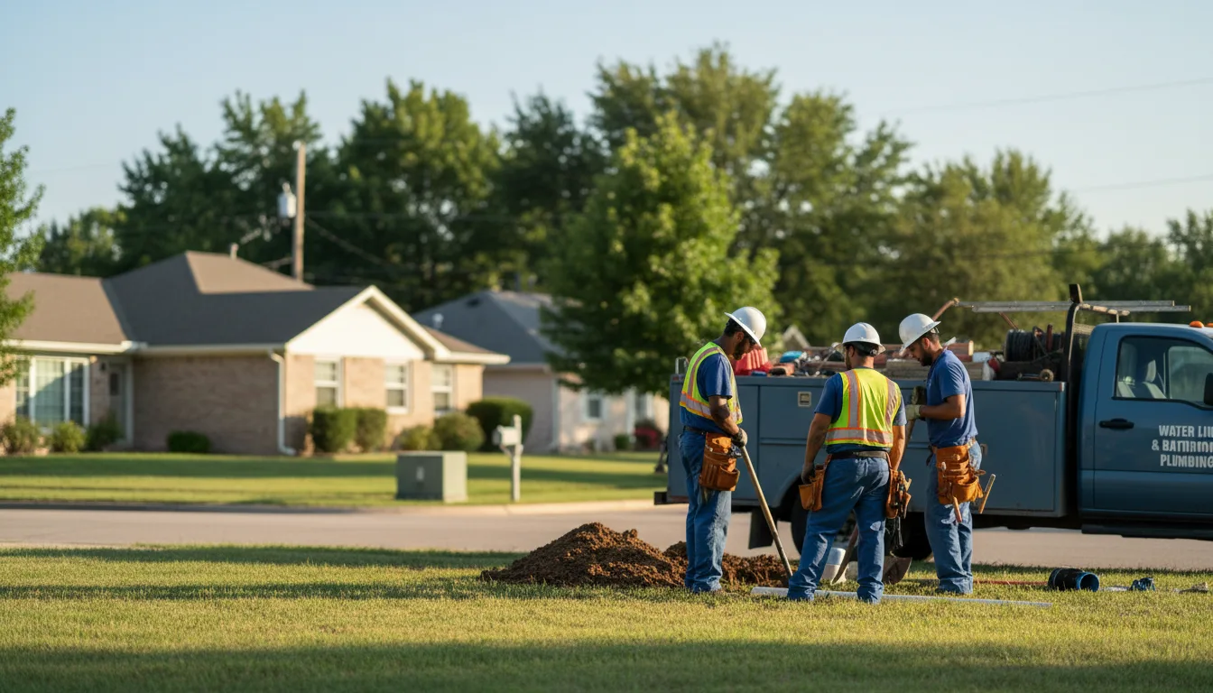Residential water line and bathroom plumbing service in Norcatur, KS